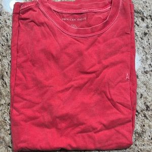 Red Plain American Eagle T-shirt